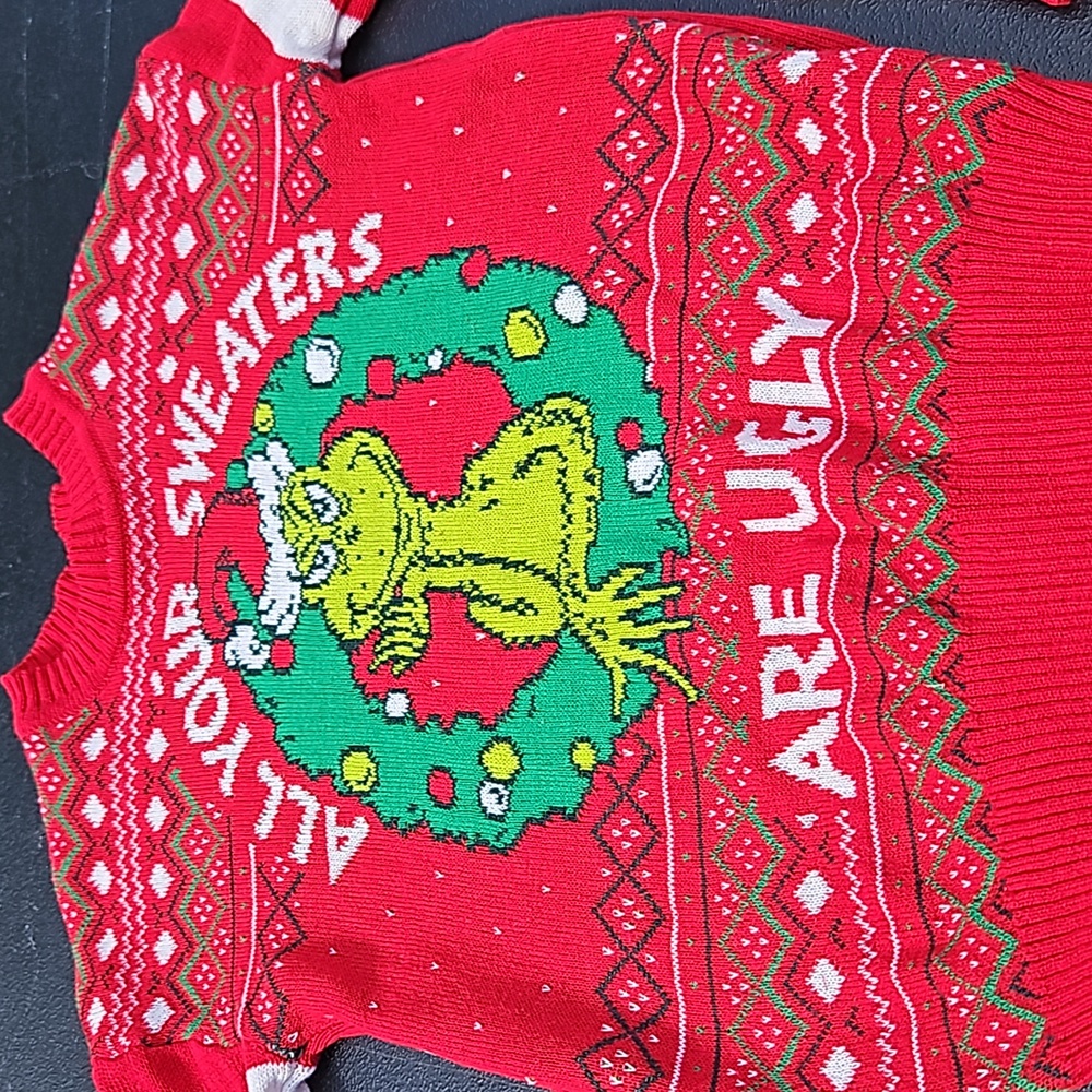 Dr. Suess XS Christmas Sweater. Red